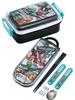 Skater Bento Trio and Made in Shinkalion TACC2AG Kids' Set, Chopsticks, Spoon, Fork, Kids' Cutlery, Antibacterial, Easy-Open Slide-Open, Japan, World,