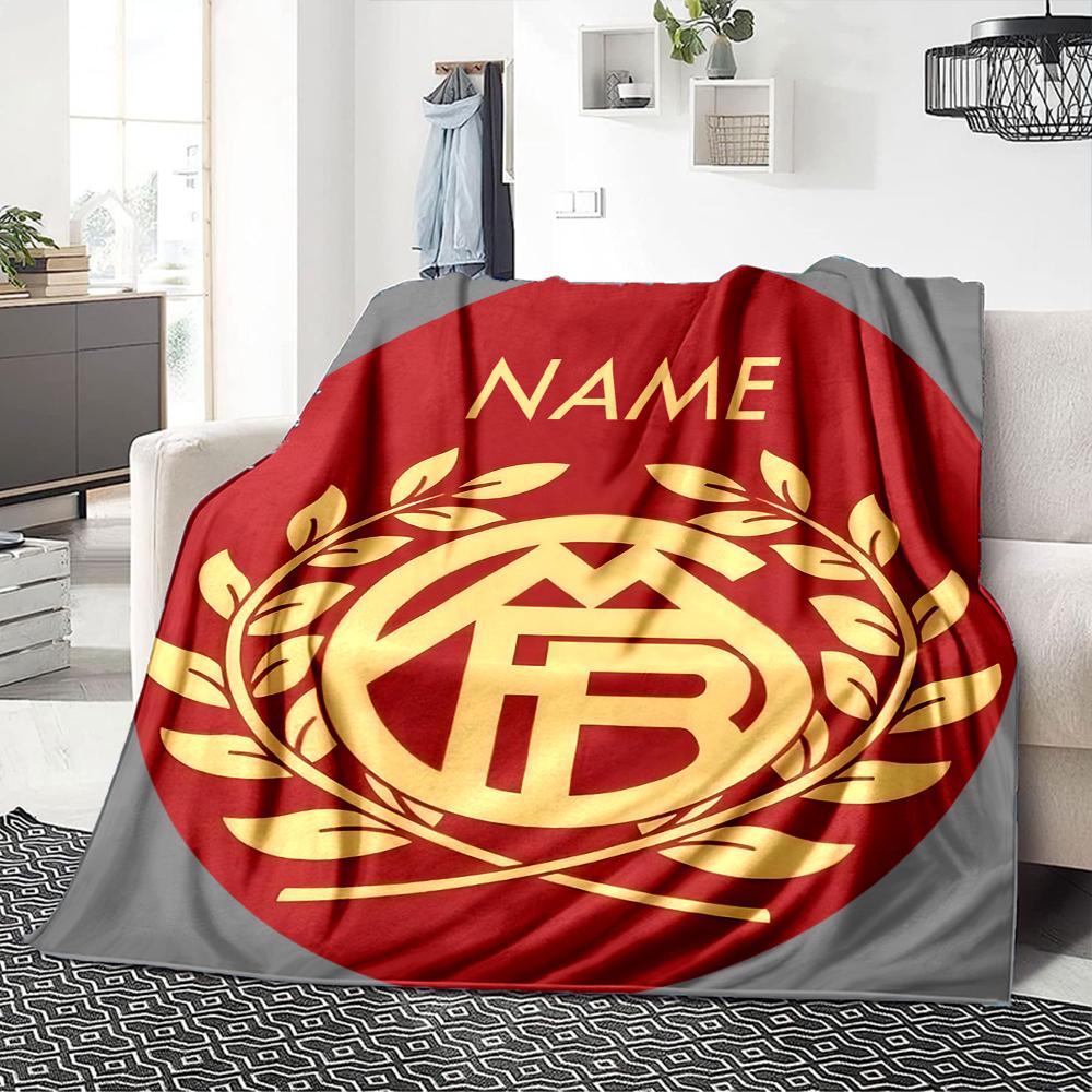 Custom Name Brentford Football Club Crest blanket for Couch & Bed, Plush Cozy Fuzzy Blanket Super Soft & Warm Blankets for Fall and Winter. 0908237