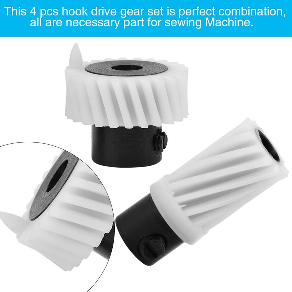 4x/Set 174488 174491 163997 163328 Replacement Gears Sewing Machine Rotating Hook Bevel Gear for 513 514 518 1022 1030