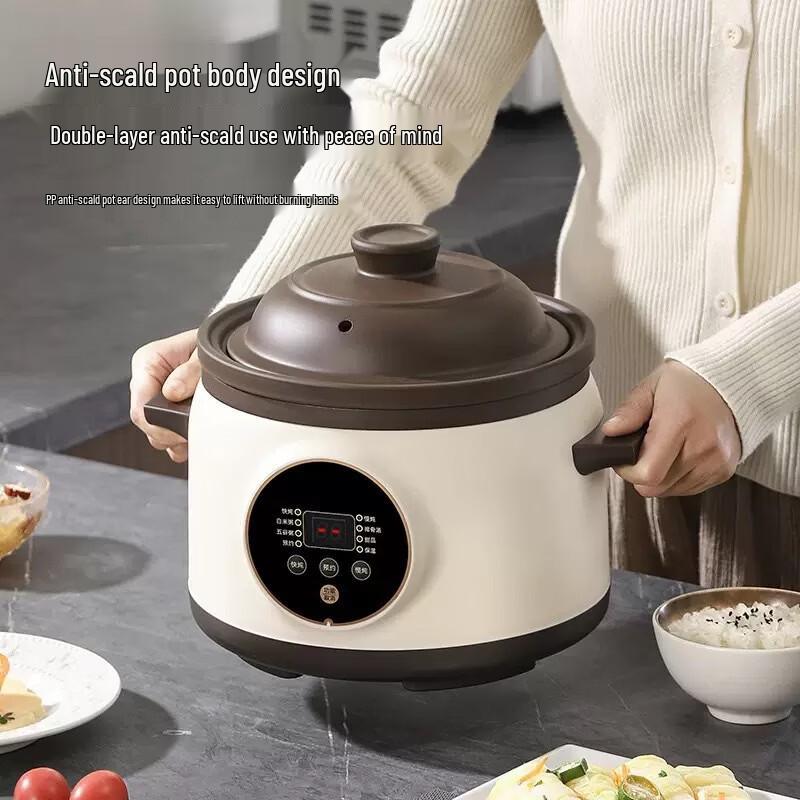 Wutuo 5.0L Purple Clay Ceramic Electric Stew Pot