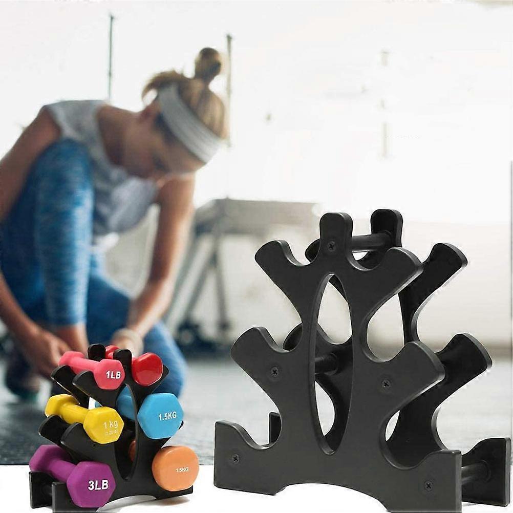 Dumbbell Display Rack Dumbbell Organizer Floor Protection Black 23.00x23.00x8.00cm 1Pack