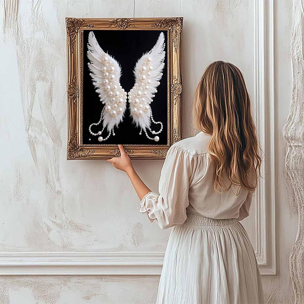 DIY Wings Diamond Art Kits Without Frame 35x45cm Gem Art Diamond Painting Kits for Adults/Beginners Gift Idea Home Wall Decor