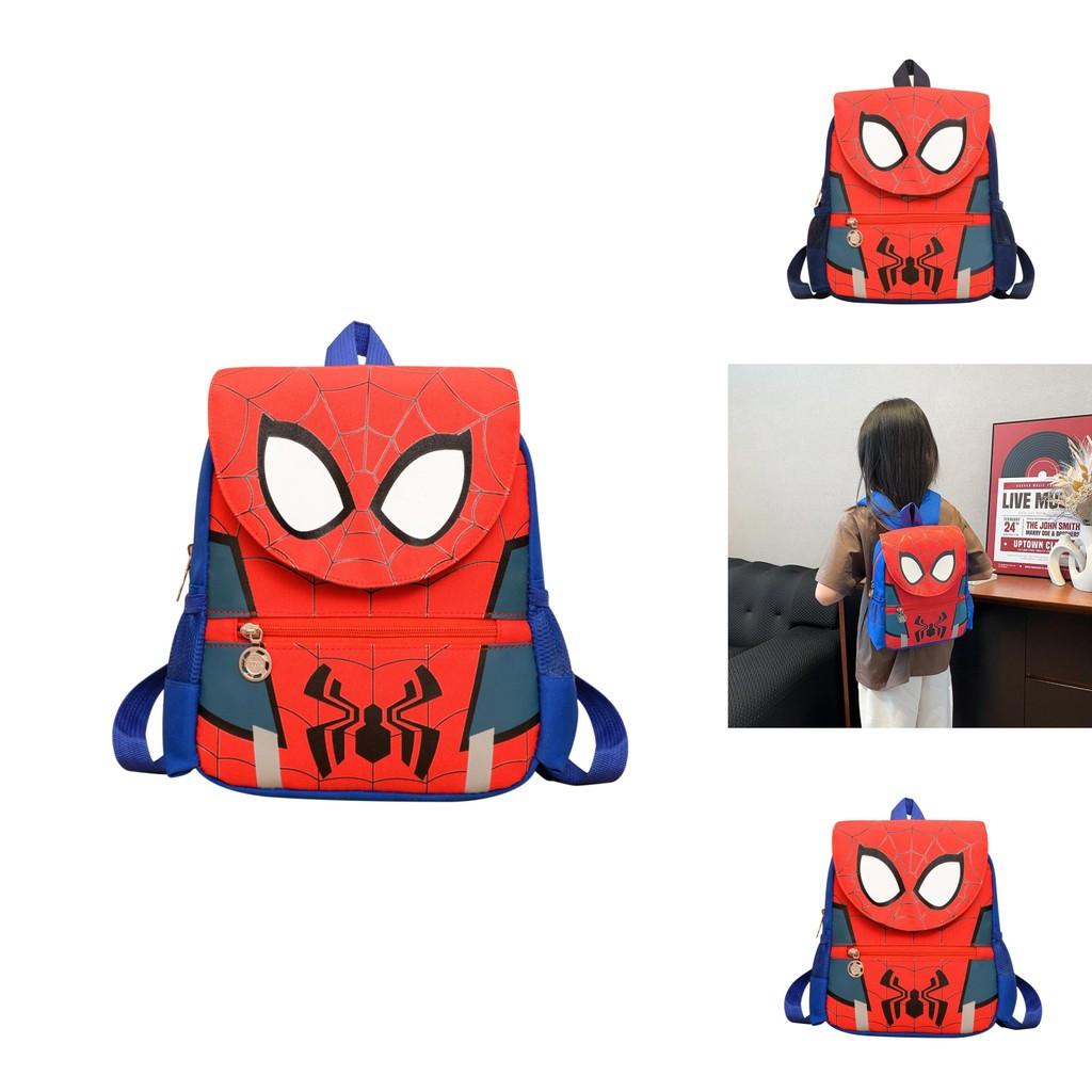 Cartoon Spider Man Pattern Kids Backpack With Breathable Oxford Fabric For Elementary School Students