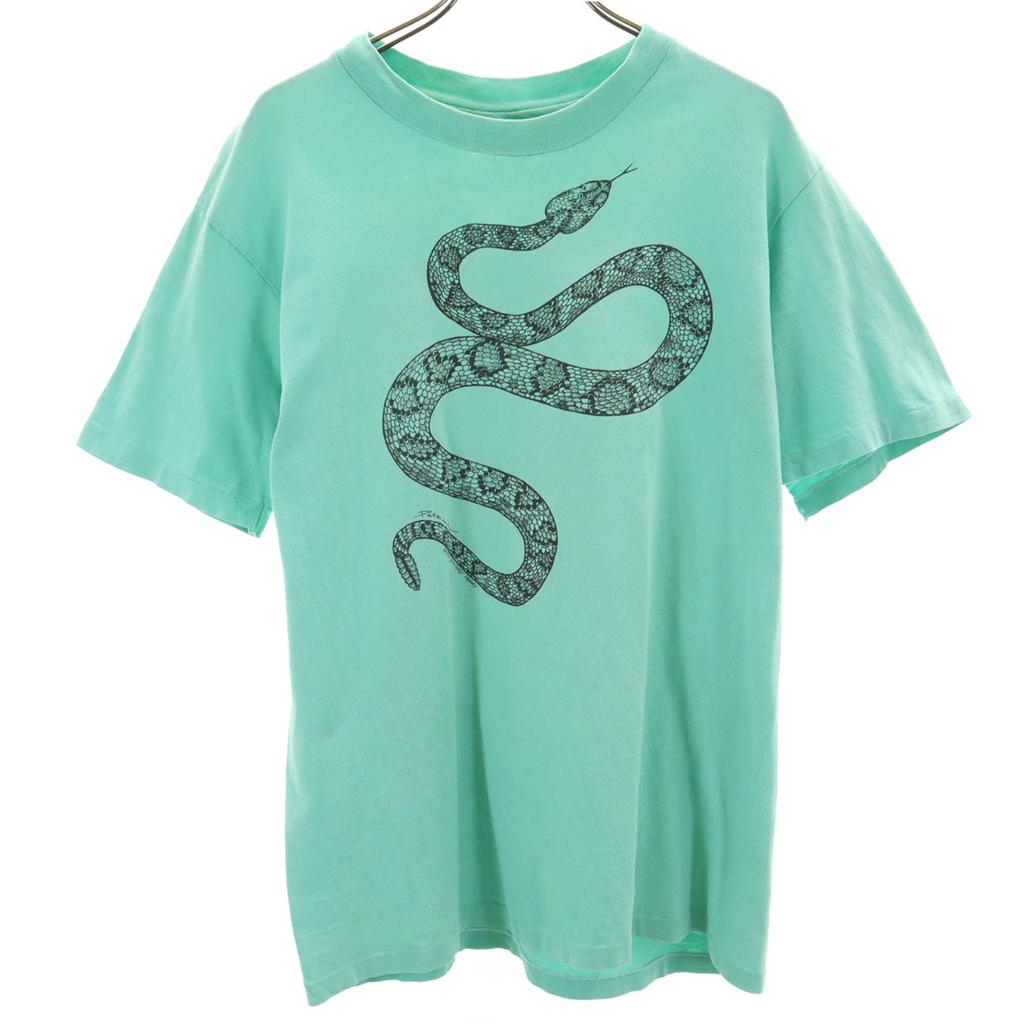 Hanes 80s Made in USA Vintage snake Short sleeve T-shirt Men's Used