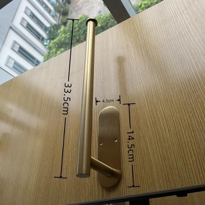 Stainless Steel No-Drill Wall-Mounted Towel and Toilet Paper Holder