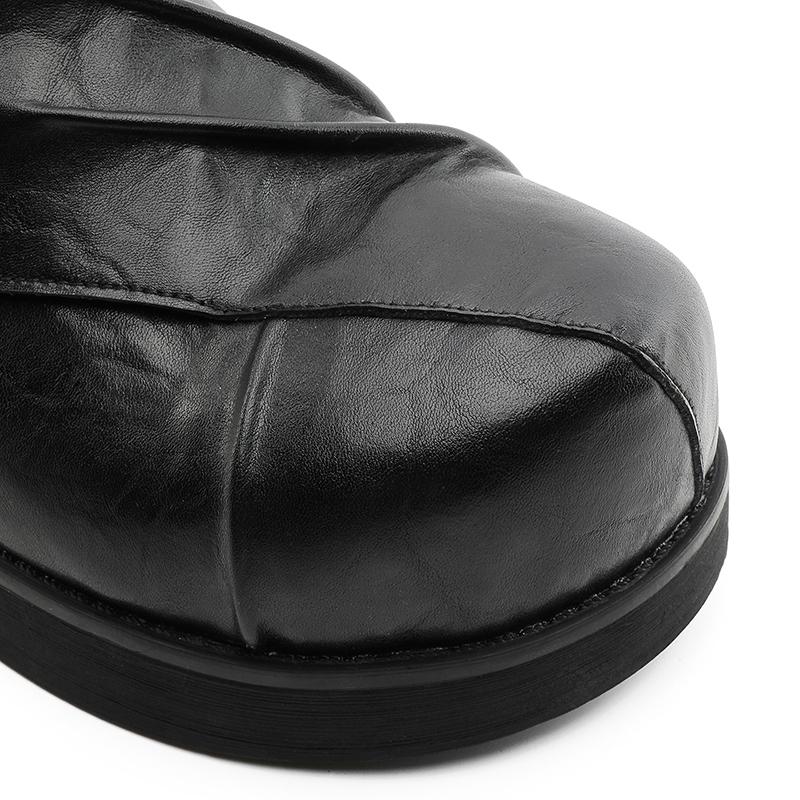Open-back Casual Shoes Half Shoes for Men Mules Large Size 45 46 Platform Loafers Slippers Backless Slides Sandal Slip On Flats