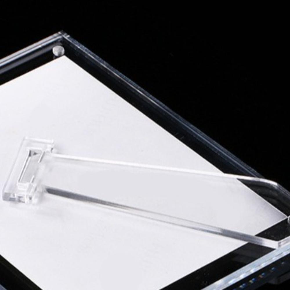Transparent Acrylic Magnetic Picture Frames with Stand Minimalist Clear Photo Frame No-drill Rectangle Acrylic Sign Holder