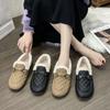 Women Fashion Non-slip Flat Shoe Casual Soft Lightweight Loafer Plugging Thickening Comfortable Warm Shoes for Winter Size 35-43