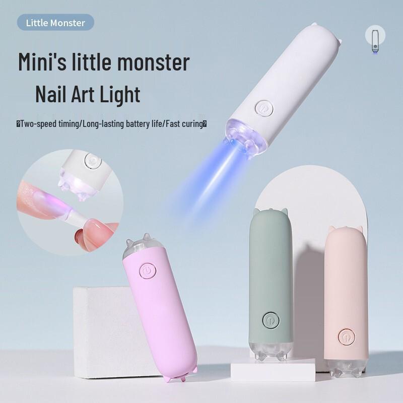 Портативная мини-лампа для ногтей «Маленький монстр» с подзарядкой - Инструмент для быстрого сушения гелевого маникюра
