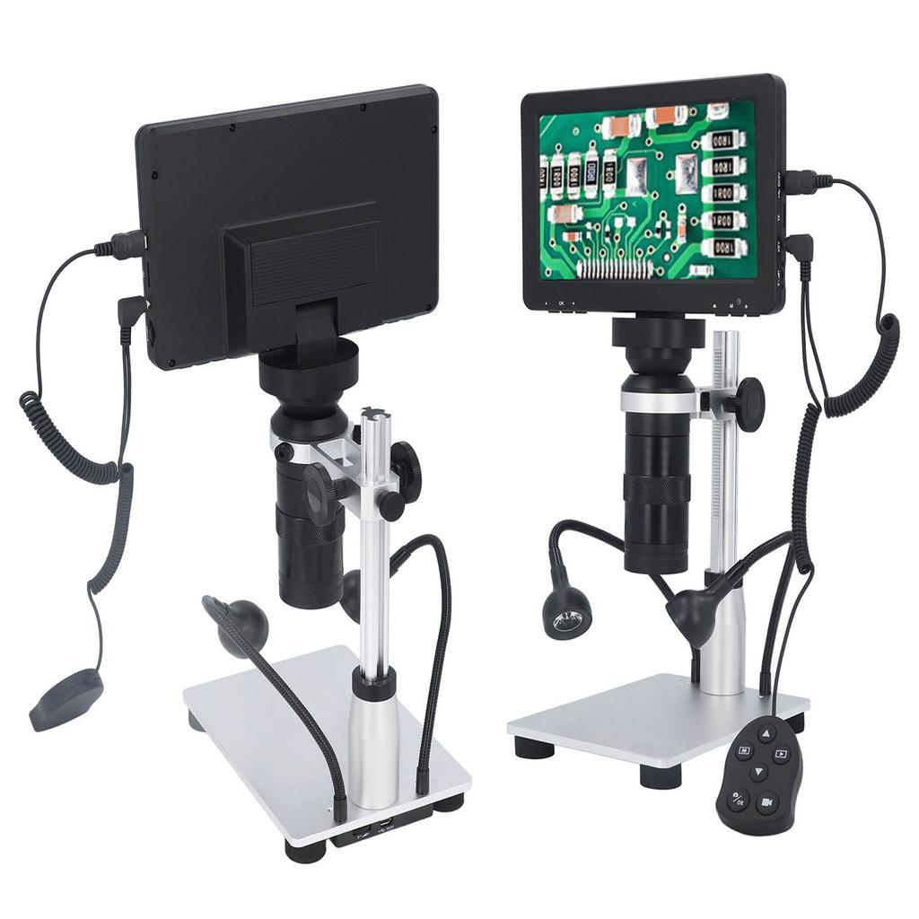 LCD Digital Microscope 1200X 1080P Video 12MP Accurate Focusing HD Repair Eyepiece 7in Screen