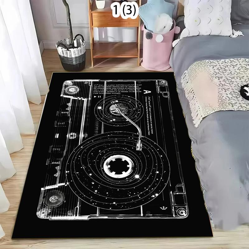 2D DJ Music Screen Keyboard Area Rug,Carpet Rug for Living Room Bedroom Sofa Doormat Decoration,Kid Play Non-slip Floor Mat Gift