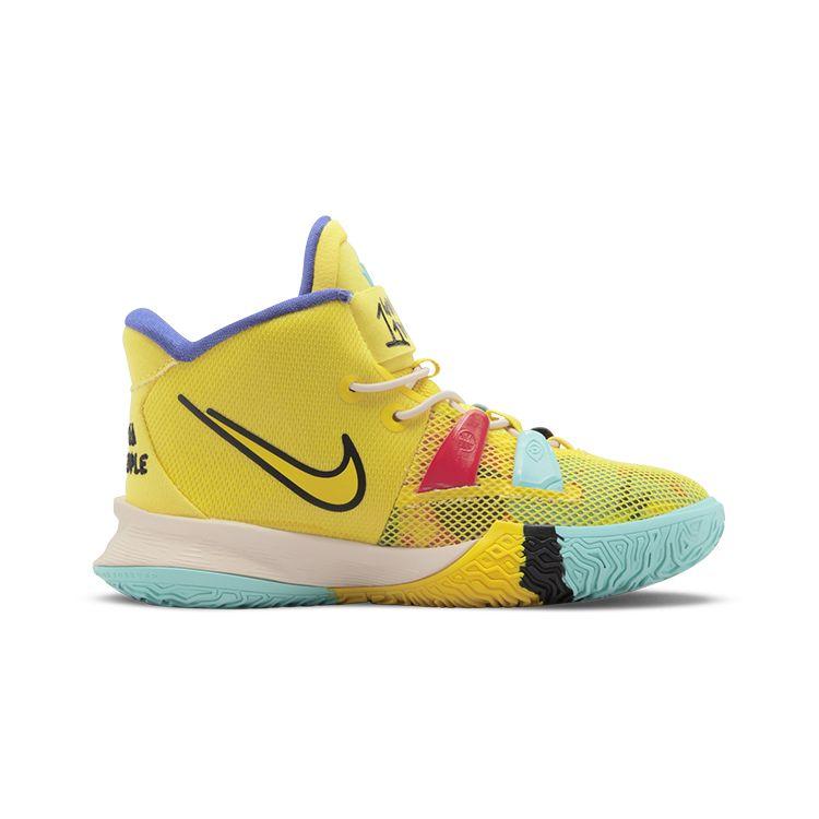 Nike Tênis Infantil Kyrie 7 PS 1 World 1 People Amarelo Amarelo-Strike Verde-Abyss CT4087-700