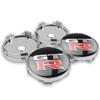 4 × 60 MM GTR Emblemă Emblemă Capace pentru butucul centrului roții pentru mașină Auto Capac pentru butucul roții Insignă Capace accesorii pentru jante