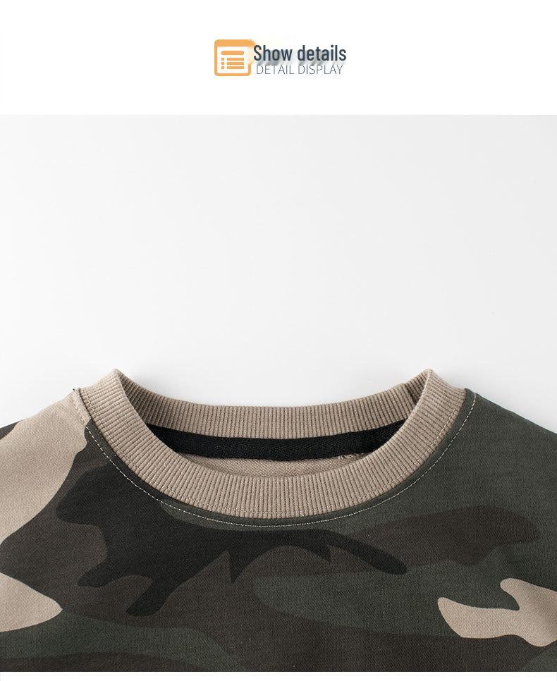 27kids Boys' Camouflage Fake Two-Piece Hoodie - 2024 Spring/Autumn Collection