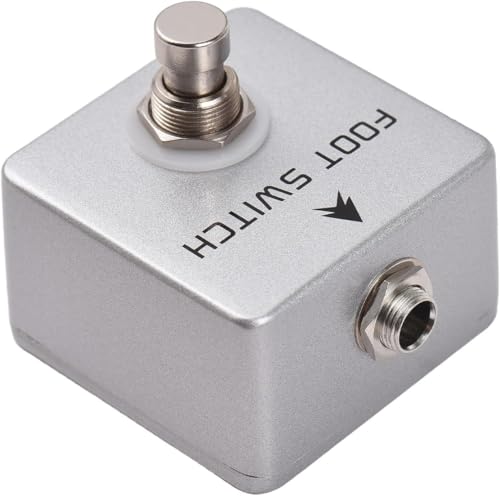 Btuty MOSKYAUDIO Footswitch, Amplifier Channel Footswitch with Lock and Memory Function, Aluminum Alloy, 6.35mm Mono Output, Latching Footswitch Pedal