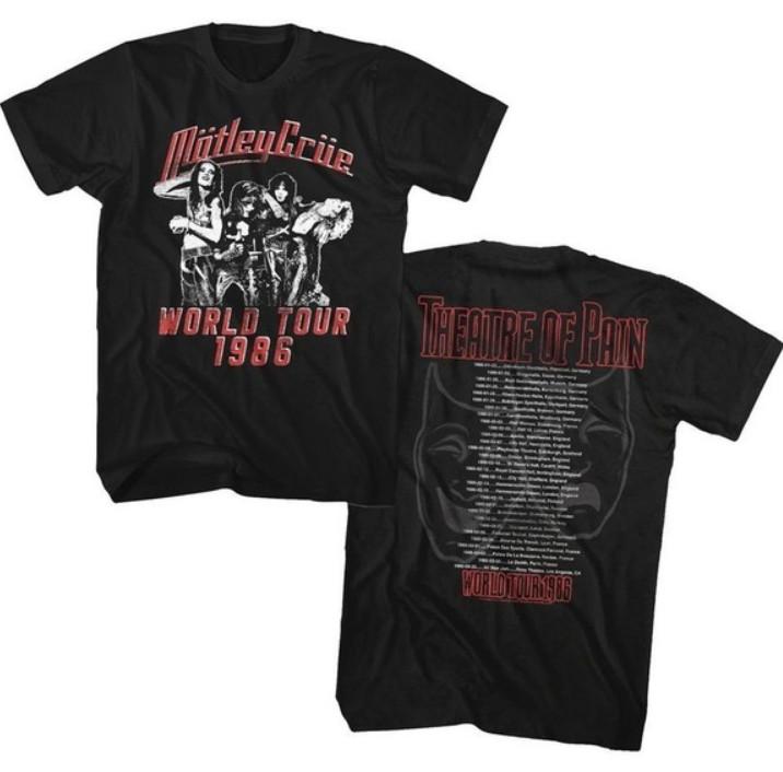Motley Crue Theatre Of Pain Tour TShirt 2 Sided Unisex T-Shirt XXXL