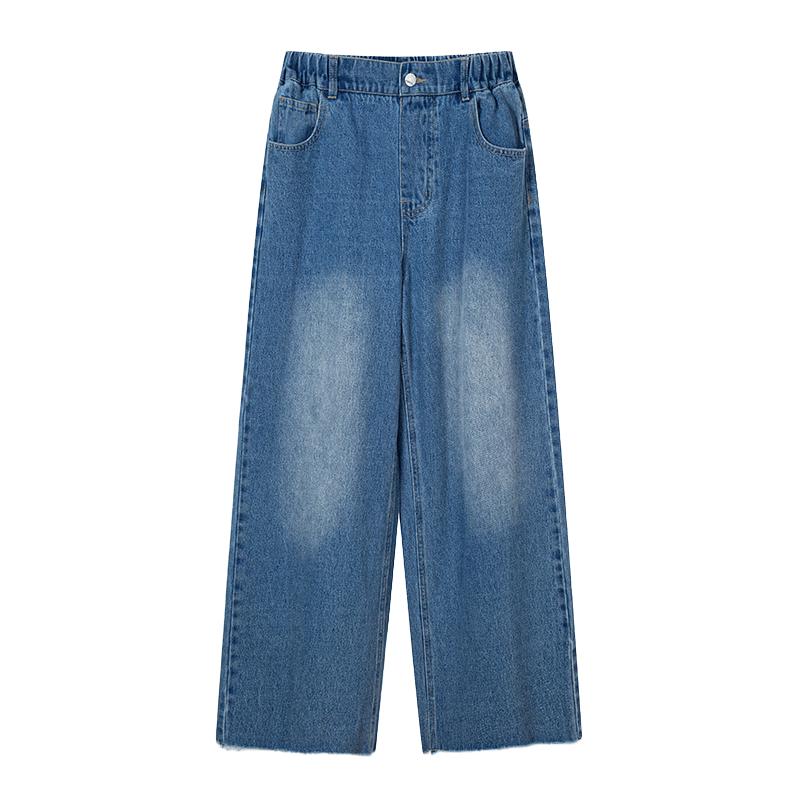 Fuluomi Girls  Casual Wide-Leg Denim Jeans 160