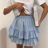 The New Spring and Summer Women's Wear Features A Solid Color High-waisted Lace Design A Sexy Cake Skirt and Skirt Pants