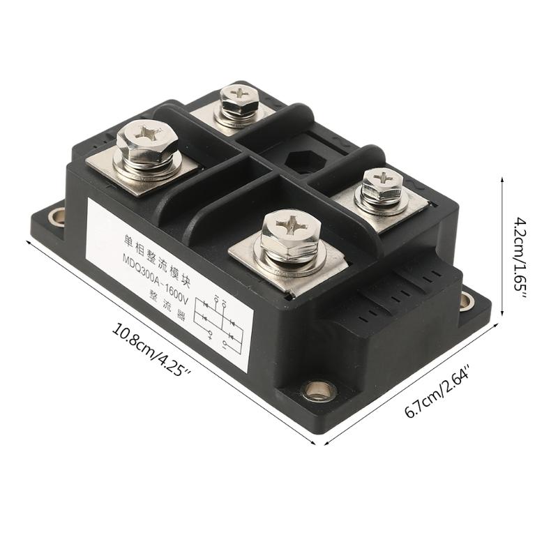 MDQ 4-terminal Black Single Phase Charger Diode Bridge Rectifier 300A High Power 1600V Bridge Rectifier Module Board