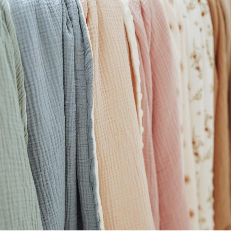 Soft Cotton Muslin Baby Blanket 3-Layer Breathable Swaddle Stroller Crib Car Seat Comfort Soothing Wrap