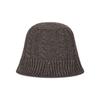 VARZAR VA Applique Cable Knit Bucket Hat Brown