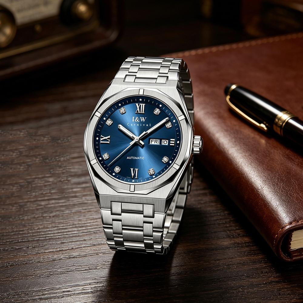 IW Blue Watches for Men Top Luxury Brand Automatic Mechanical Men’s Watch Sport Waterproof MIYOTA movement Wrist Watches Date