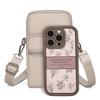 Women’s Mini Crossbody Phone Bag Waterproof Nylon Shoulder Bag Multi Pocket Small Messenger Purse Lightweight Travel Handbag