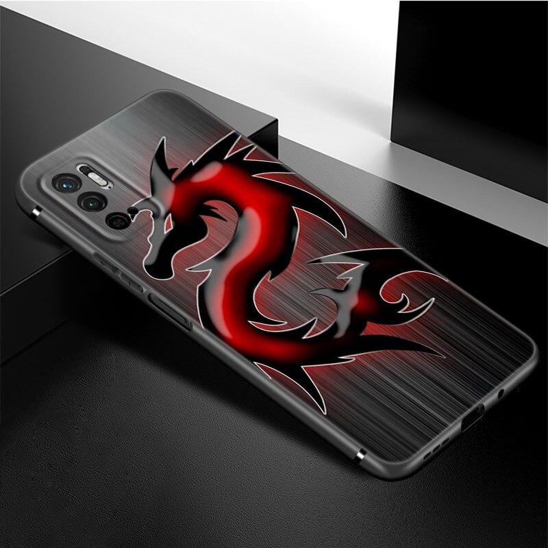 Cartoon Drache Handyhülle Für Xiaomi Redmi Note 11 10 9 8 Pro 11T 5G 10T 10S 9S 9T 9i 9C 9A 8T Weiche TPU Schwarze Hülle Coque Funda