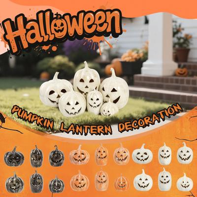 Antique Style Resin Pumpkin Decor - Vintage Halloween Table Centerpiece With Rustic Charm