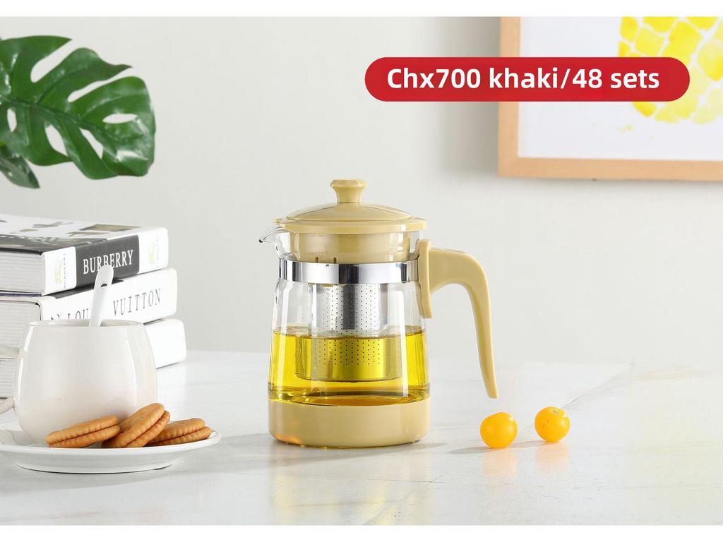 Large Capacity Heat-Resistant Glass Teapot with Filter for Kung Fu Tea