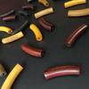 3Pcs Tube Shape Loose Beads Wood Spacer Bead Decorative Beads Curved Tube Beads  Beaded Accessories