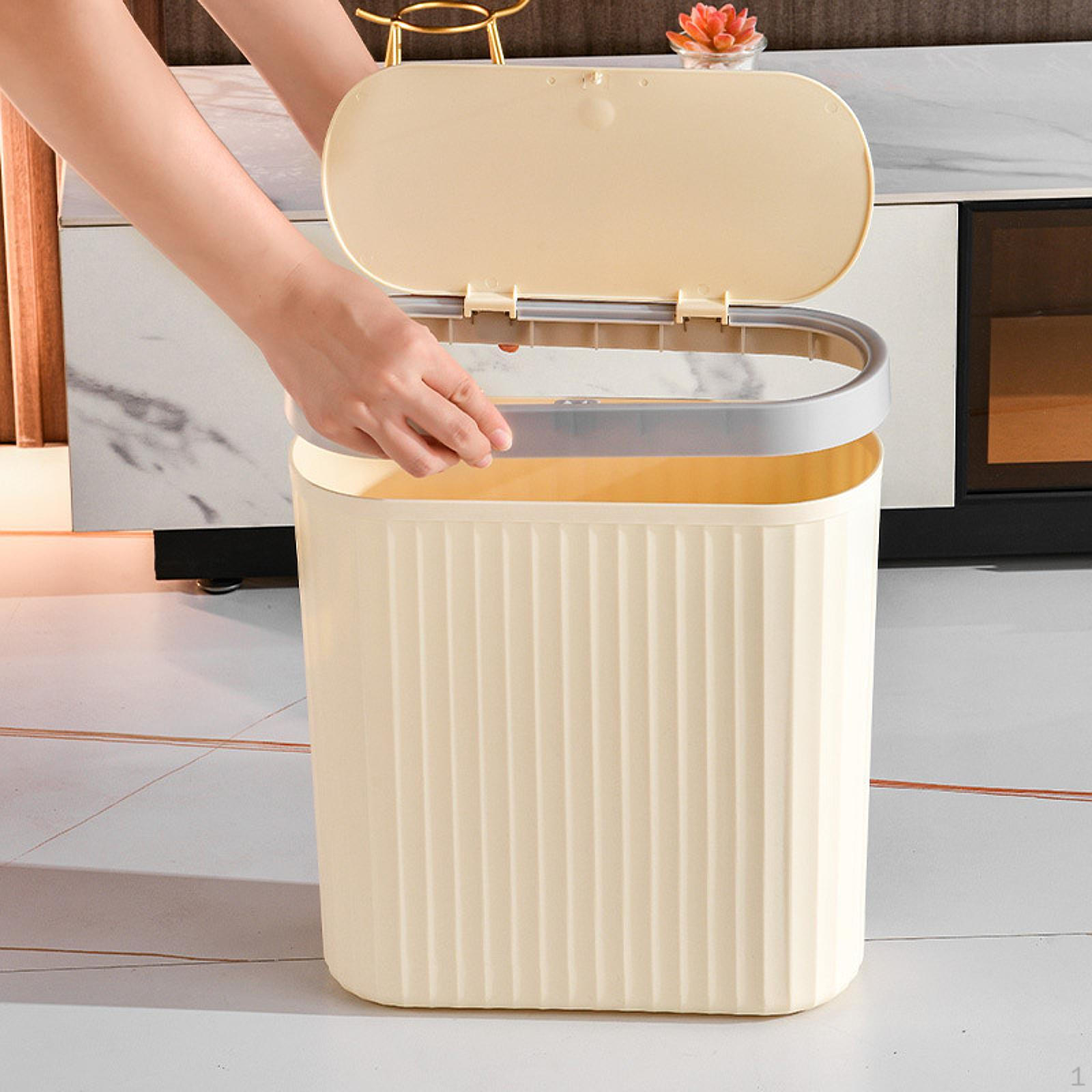 

Мусорное ведро для ванной комнаты, мусорное ведро для мусора, тонкое, узкое, для учебы white S