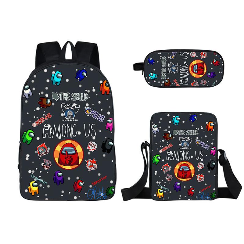 Among Us Backpack Set For Kids Stylish And Practical 3-piece School Accessory Bundle
