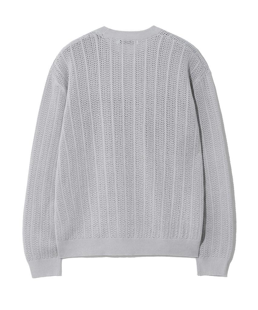 CGP Arc Logo Mesh Knit_Light Gray