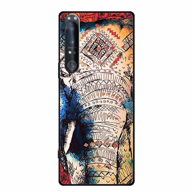 Embossed Color Painted Soft Case with Textured Design for Sony 1 IV Phone