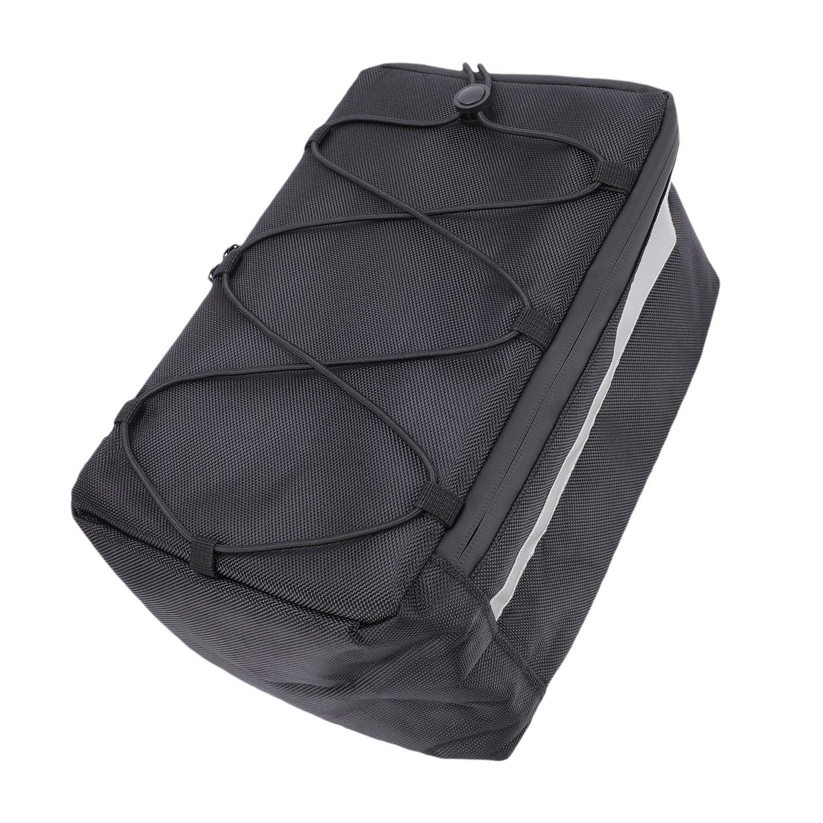 

Сумка на задний багажник велосипеда 30x18x14см Водонепроницаемая ткань Оксфорд 1680D Велосипедная сумка со светоотражающей полосой