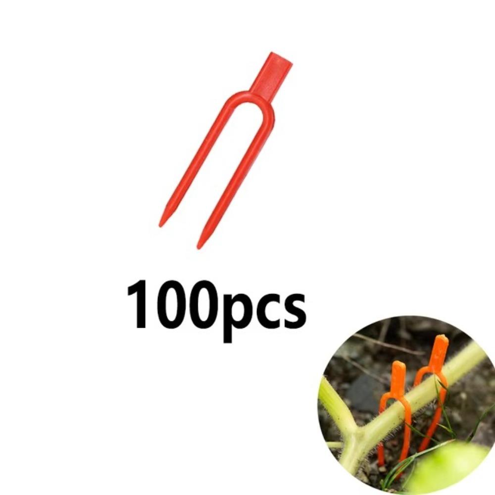 

100 шт. вилки для посадки садовой клубники 50/65 см, фиксатор лозы, многоразовый фиксатор стебля растения 50MM