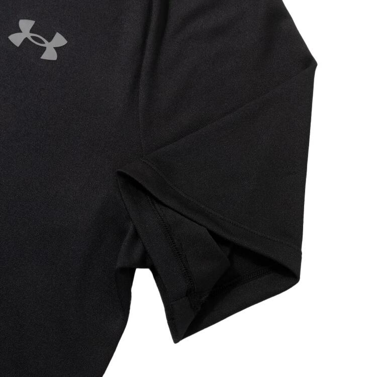 Under Armour Logo Print Loose Quick-Dry Short Sleeve Shorts Casual Sports Set Men sets Black 1326413-001+22500214-001