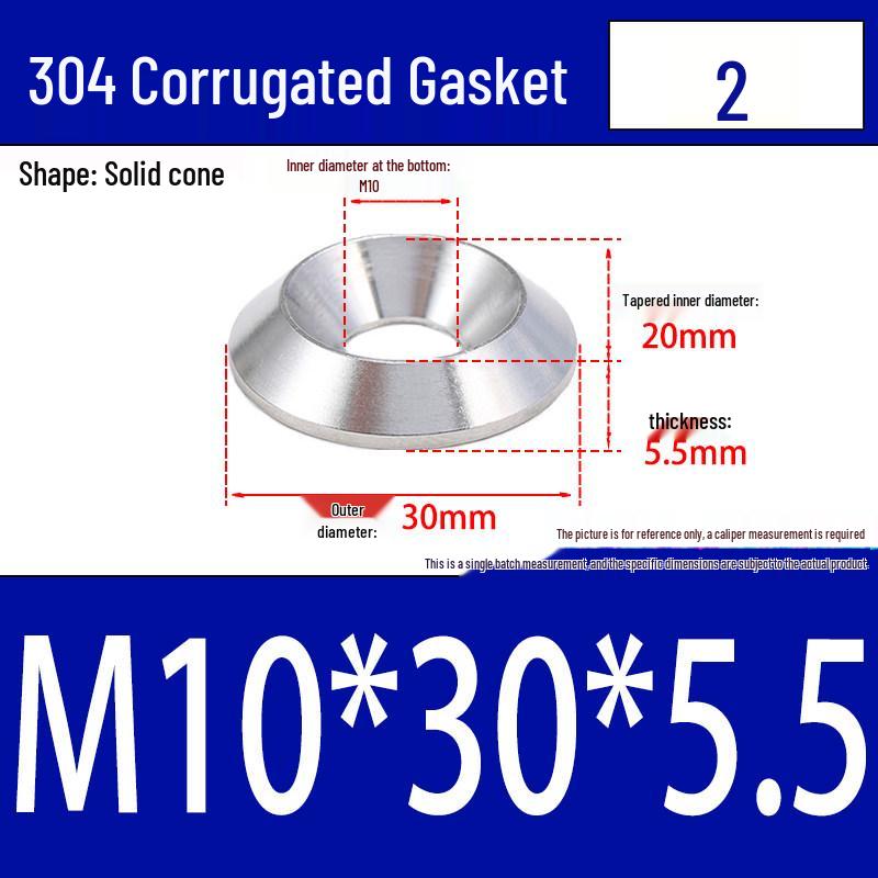 304 Stainless Steel Decorative Conical Fish Eye Washer for M3-M10 Countersunk Holes
