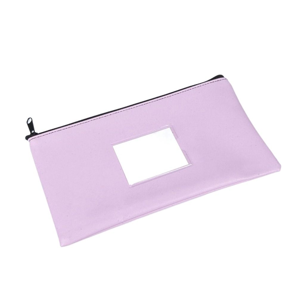 With Label Bank Deposit Bag With Zipper Money Pouch Waterproof Cosmetic Pouch Cosmetics