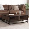 VidaXL Coffee Table Brown Oak 80x80x30 Cm Engineered Wood and Metal, Side Table, Living Room Table, End Table, 848773