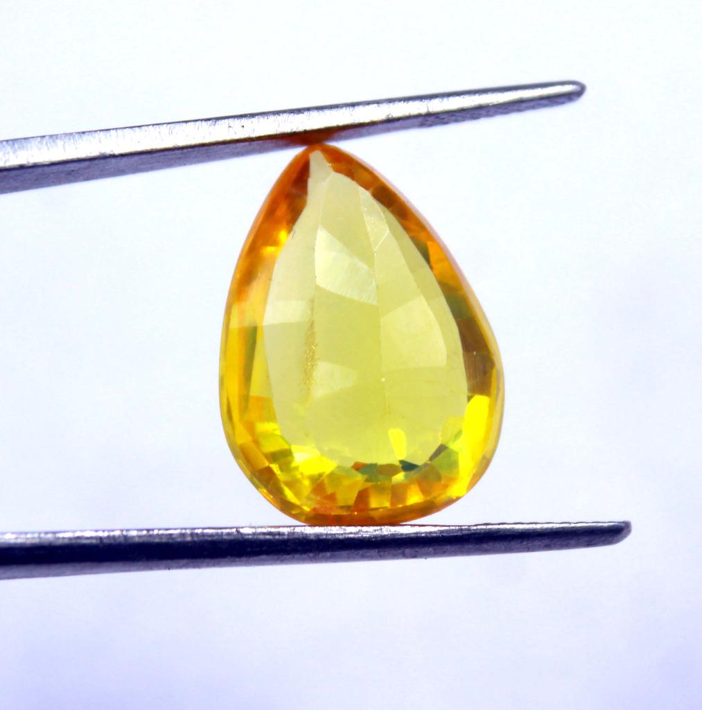 24.10 Carat Valentine Big Sale Pear Shape Yellow Sapphire Certified Sri Lanka Gemstone SN97
