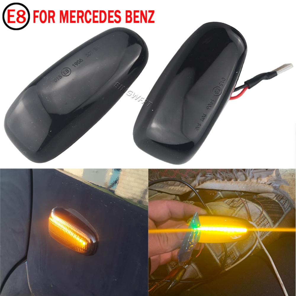 

2X індикаторна лампа з бічним повторювачем для Benz W210 W208 W638 CLK SLK-Class 2108200921 Автомобільний габаритний ліхтар для Mercedes Dynamic Crystal Type