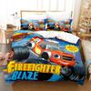 3D-gedrucktes Bettwäsche-Set „Blaze N Monster Machines“ (Einzel-, Doppel-, Queen-, King- und California-King-Size)