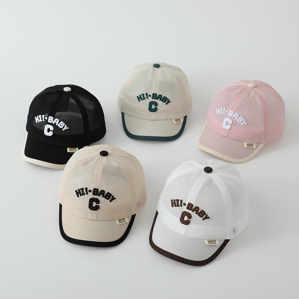 Letter C Baby Baseball Cap Summer Sports Visot Cap Ins Children Peaked Hat Outdoor
