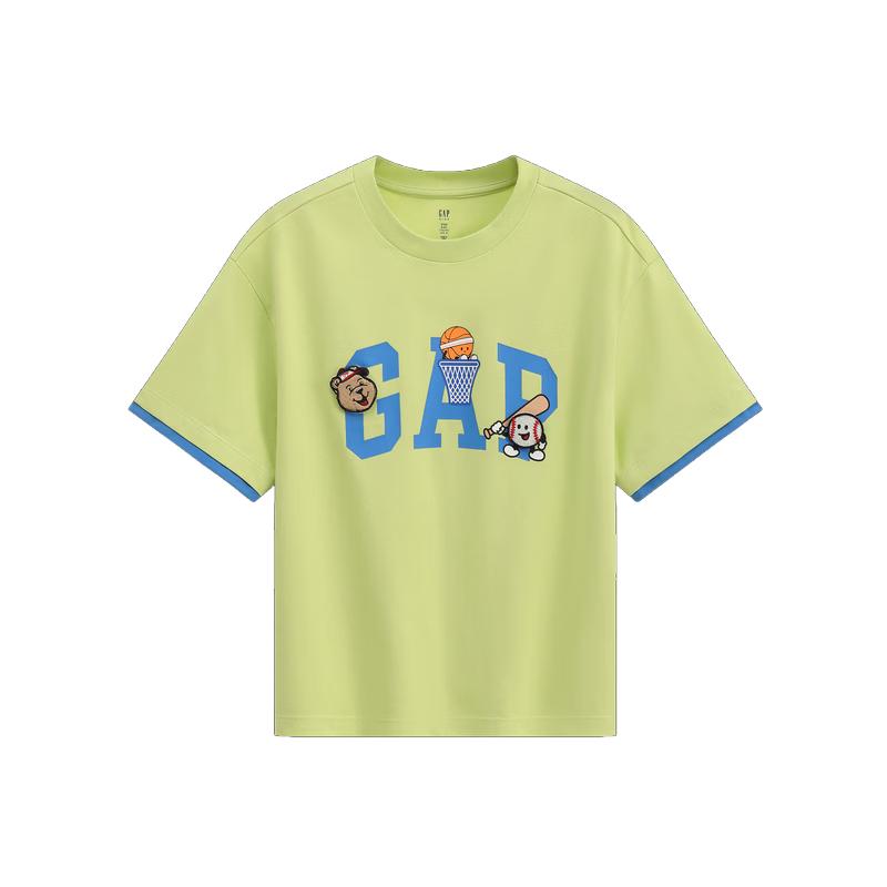 GAP Boys Logo Moisture-Wicking Cool-Sense Short Sleeve T-Shirt 140 cm (Age 10-11) белый