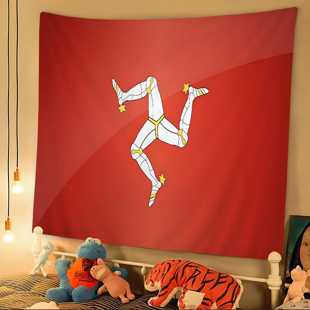 Isle Of Man TT Anime Tapestry Hippie Flower Wall Carpets Dorm Decor Cheap Hippie Wall Hanging