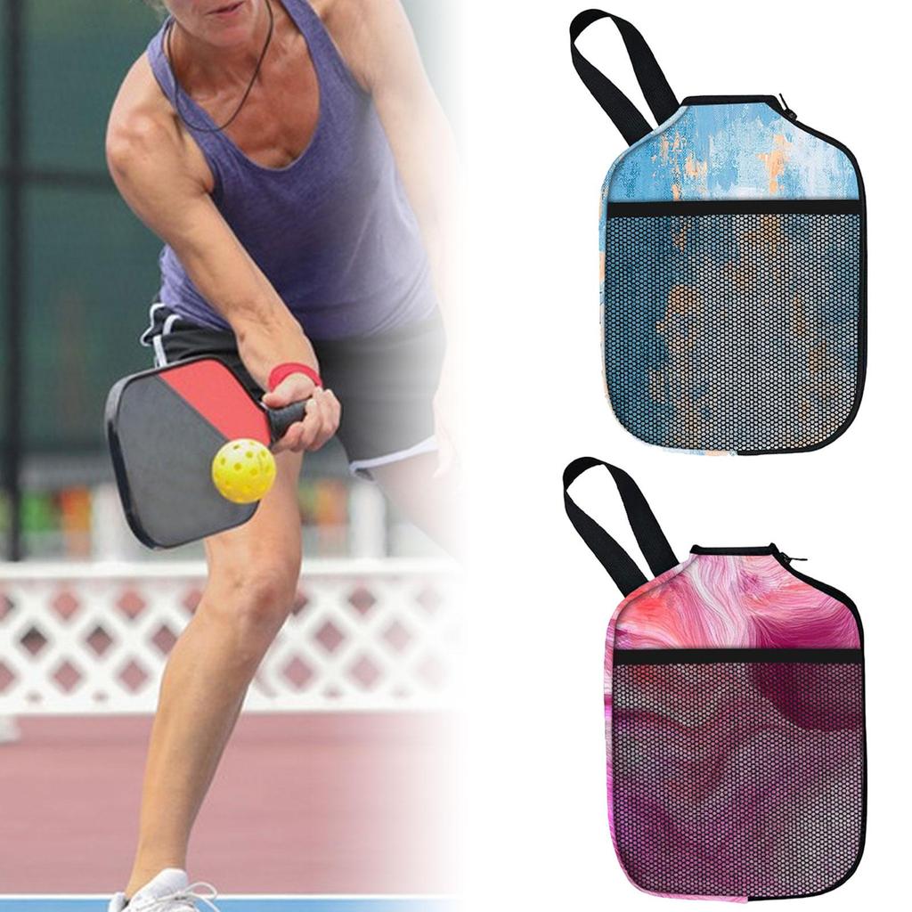 Neoprene Pickleball Paddle Cover to Store Balls, Towels, Headband, Wristband Protective Paddle Sleeve Durable Gift Racket Sleeve