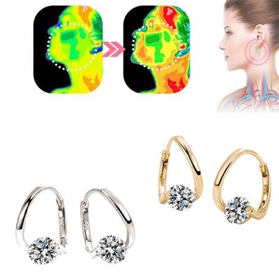 Lymphatic Magnetotherapy Earrings Lymphatic Drainage Ear Stud Magnetherapy Germanium Earrings