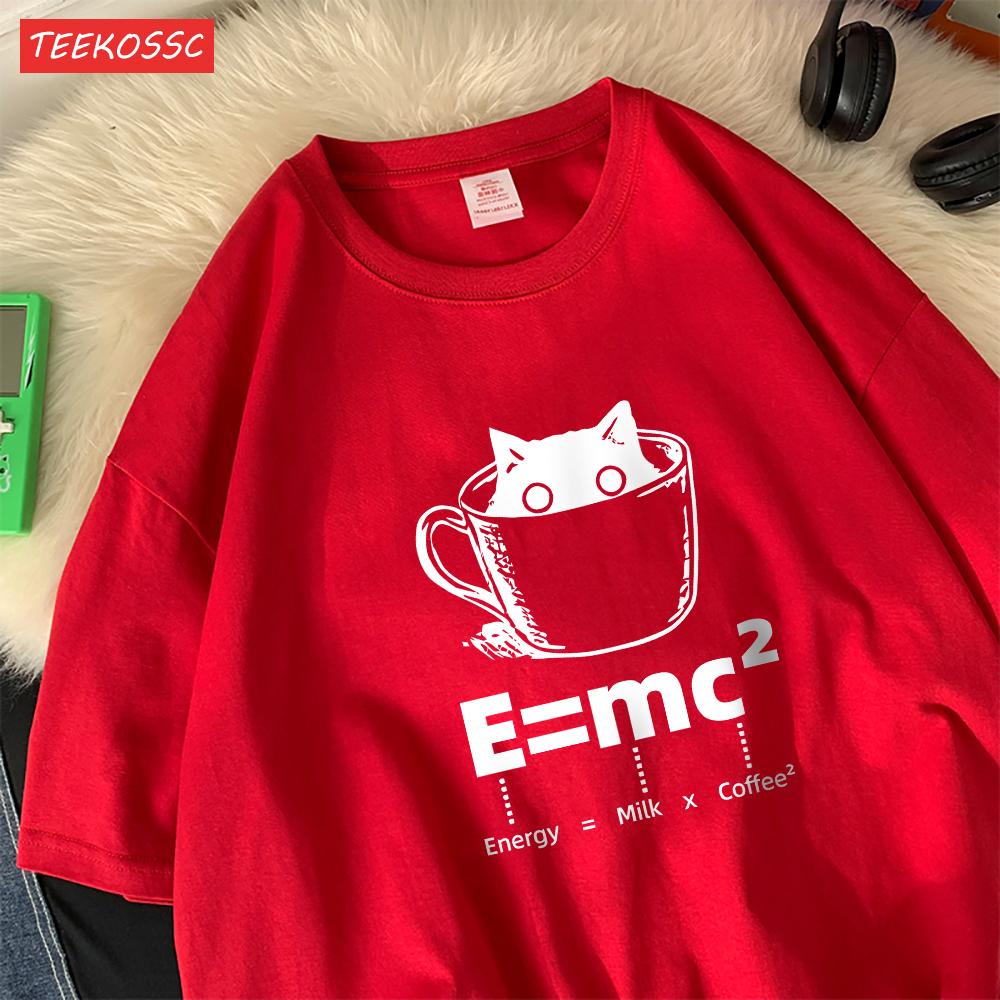 A Cup Of Kitten Is Equivalent To A Lattecotton Women TShirts Cartoons Prints Tops Soft ONeck Oversize T Shirt Summer Clothes